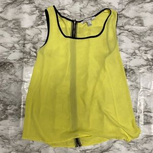 Neon Sheer Tank Top W/ Zipper Back